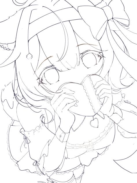 甘狼このみさん塗り絵