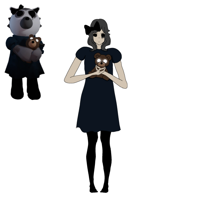 laura(piggy) as a human.