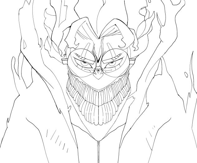 オカルン(線画)