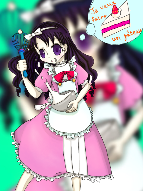 クロエのケーキ作り