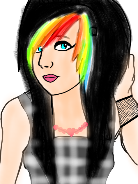 speed drawing of emo girl