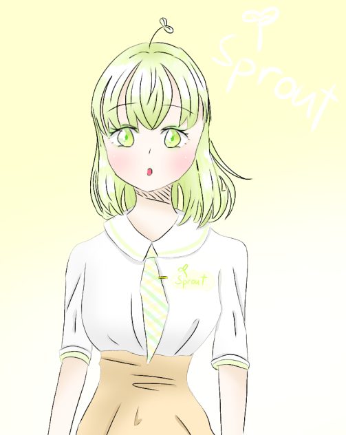 긂대 제출 새싹 의인화