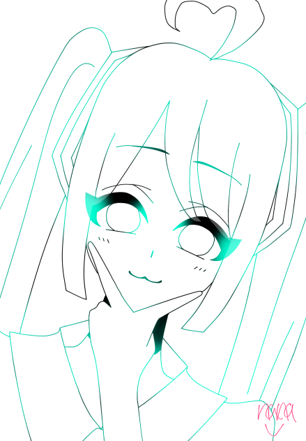 アゴピミクちゃん線画！