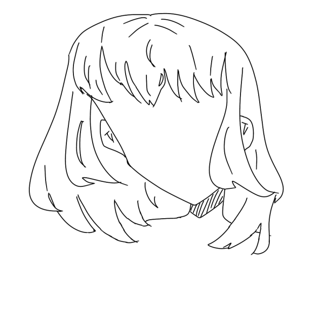 顔、髪色ぬり練習用