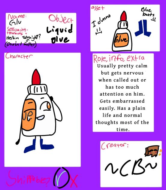 Object character sheet
