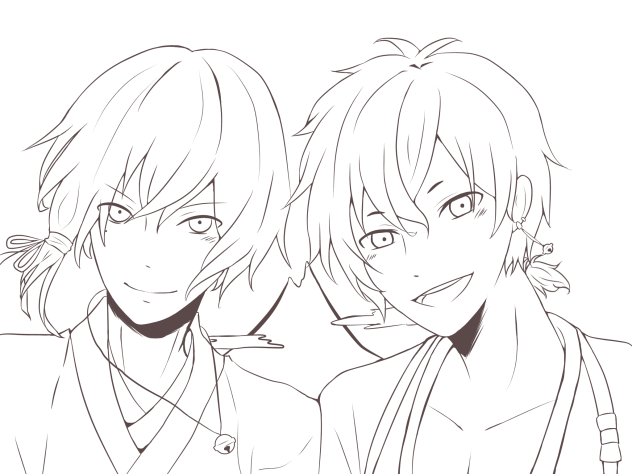 護身鈴(擬人化）線画