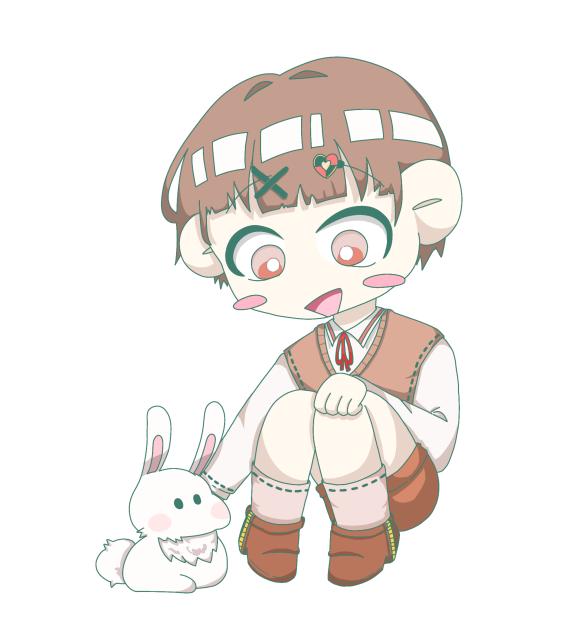 男の子とうさぎ