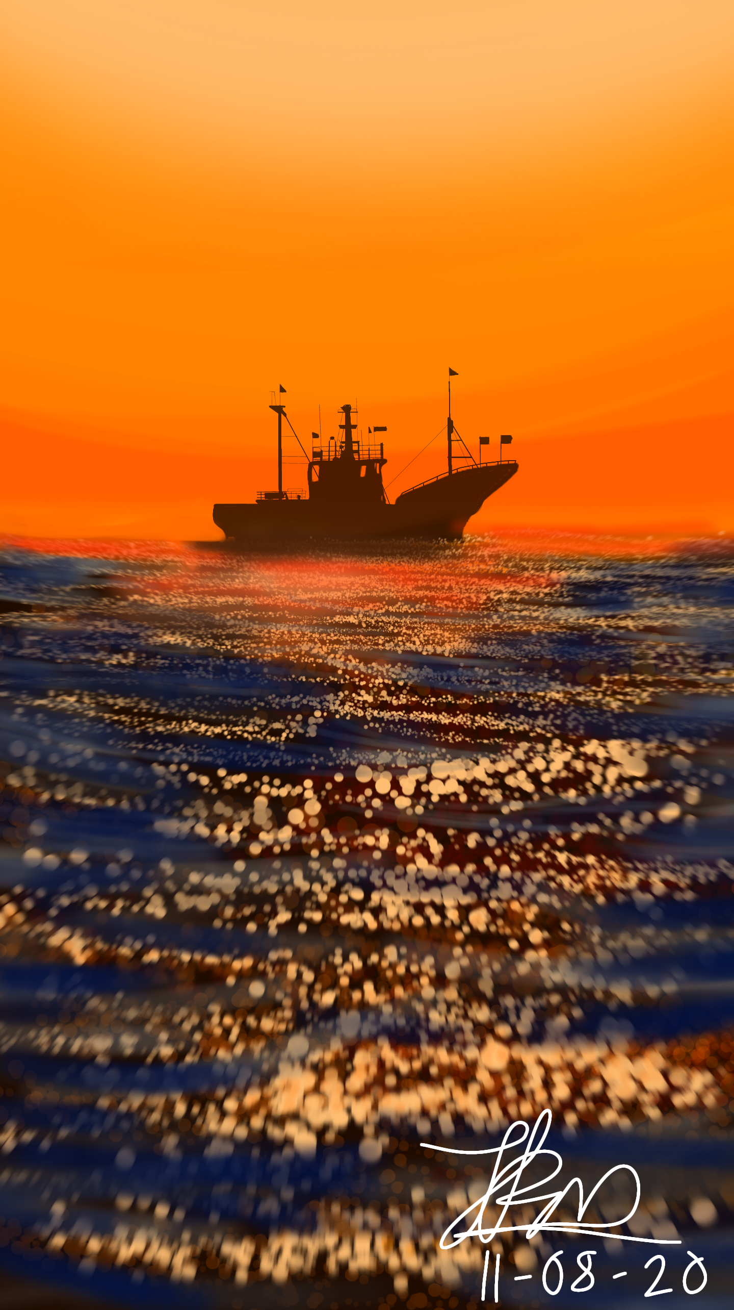 Orange Sky - ibisPaint