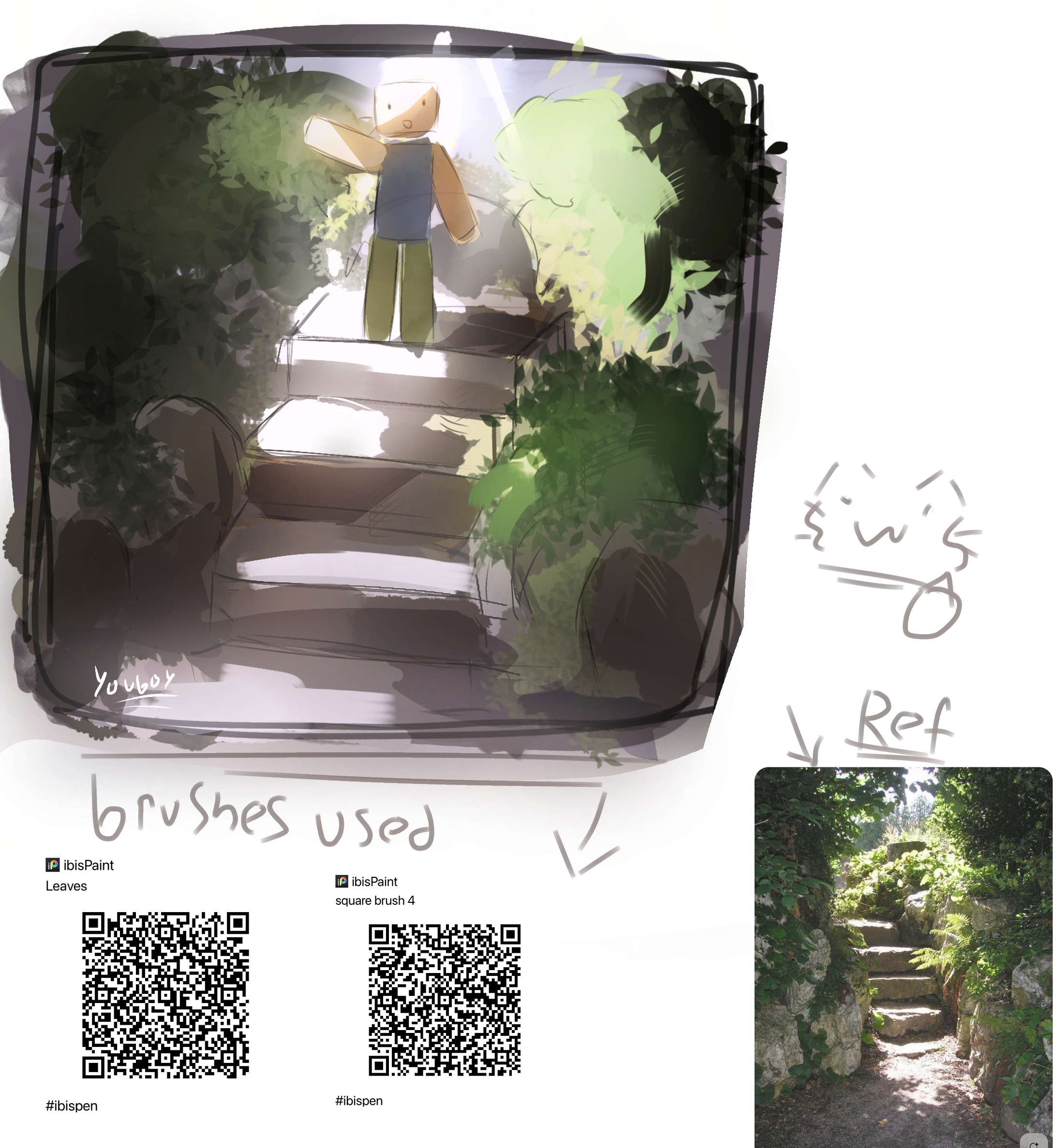 render and leaf brush - ibisPaint