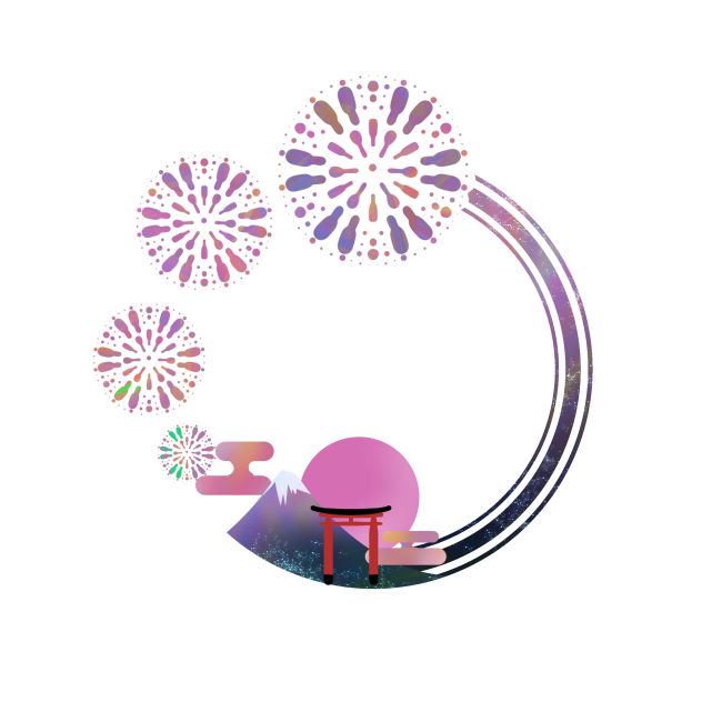 Summer Festival Circular Frame 01