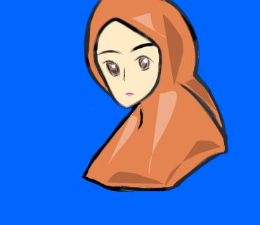 veiled woman