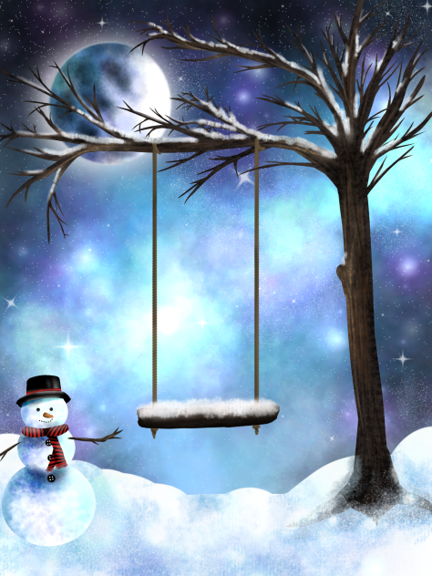 Swing under the moonlight