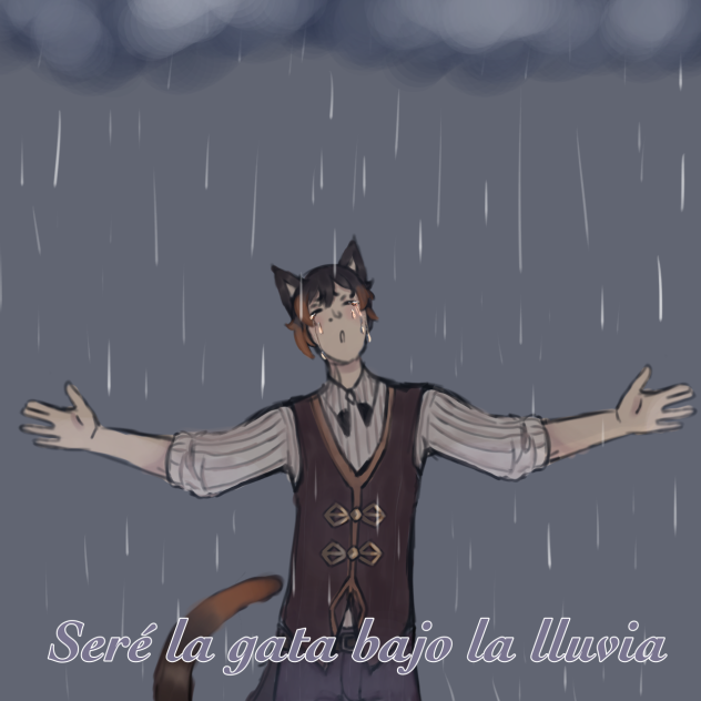 Neko zhongli (la gata bajo la lluvia)