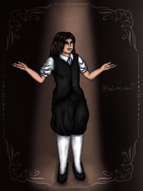 self-portrait in male suit
