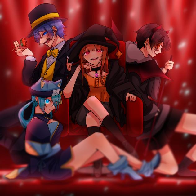 ハロウィン集合絵(4人)