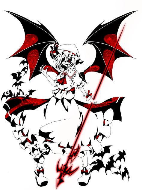 リメイク-切り絵風レミリア-