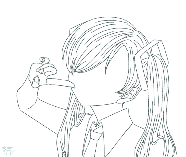 ミク線画