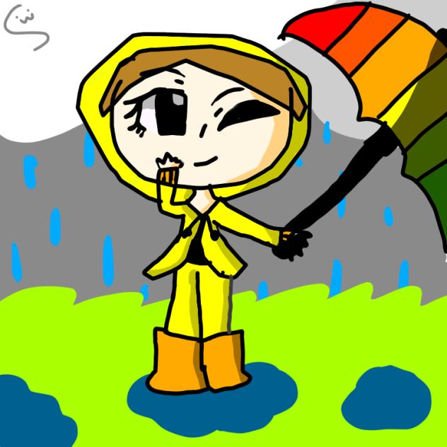 girl in the rain