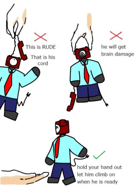 how to hold the Phone