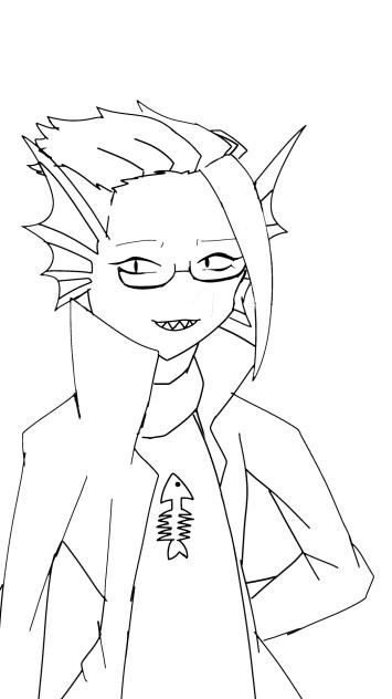 Swap fell red 線画