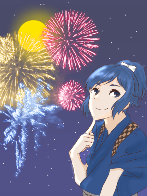 安定と花火大会