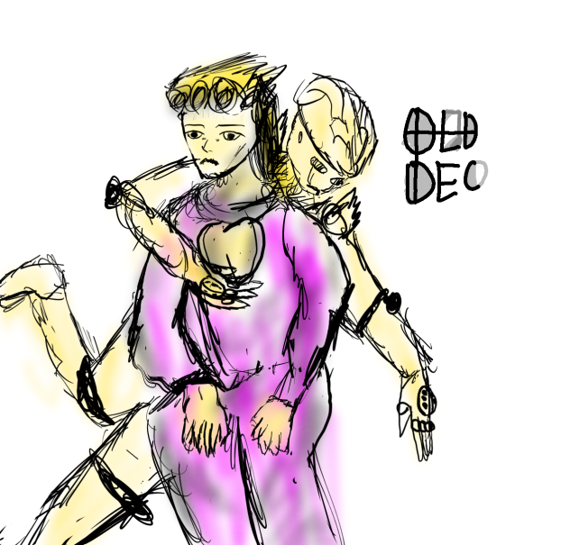 Giorno and golden experience sketch
