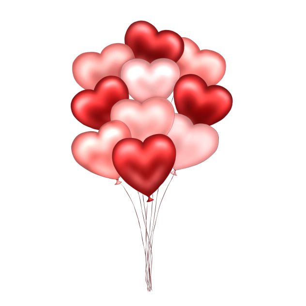 air heart balloons