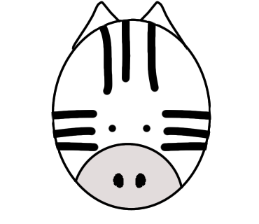 はじめてシマウマのイラストを描きました