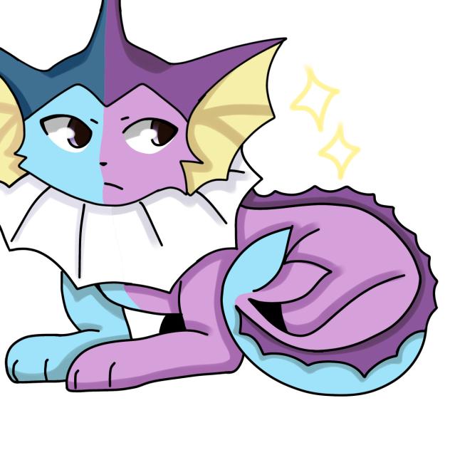 Halfnotshiny vaporeon,halfshiny Vaporeon