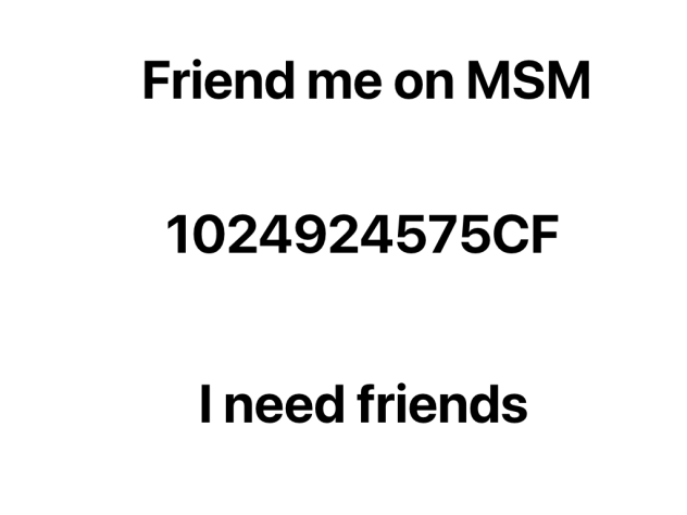 Pls friend me