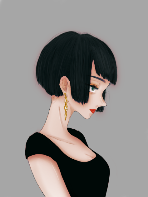 線描 練習 塗ってみた