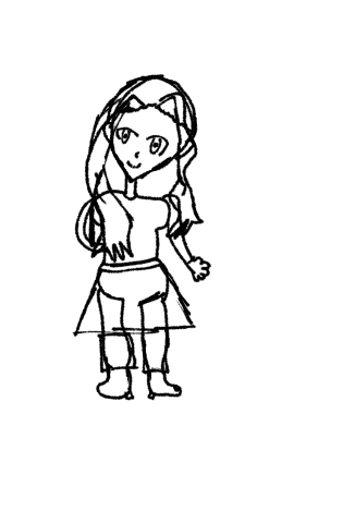 Cute Girl Skizze