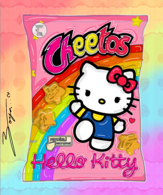 Hello kitty cheetos colouring