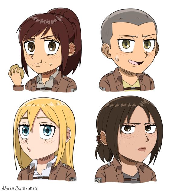 Sasha, Connie, Historia, and Ymir!1!1