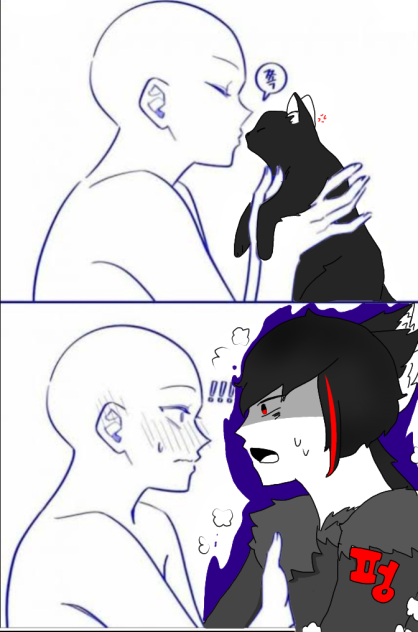 Cat Turn into a human collab