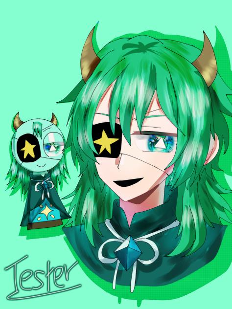 髪下ろしたテスター君