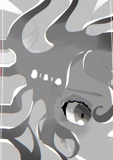 •Grayscale• (The hair looks so wild)