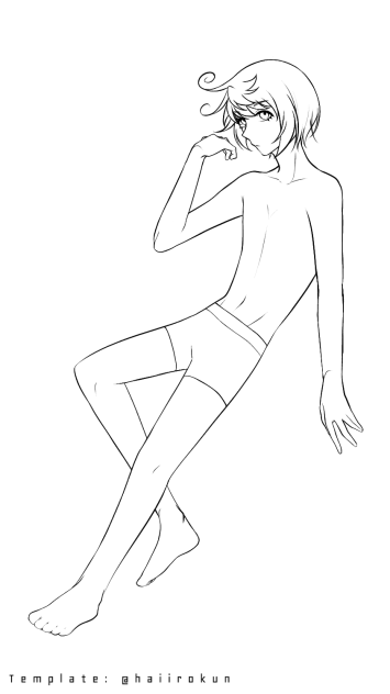 着せ替え人形ノエルくん（塗り絵）