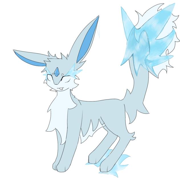 Unfinished design of glaceon remake