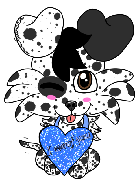 Valentine’s Day Dalmatian Dog (I Woof Yo