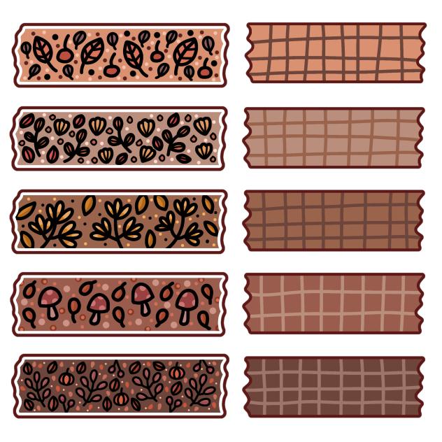 Brown Washi Tapes