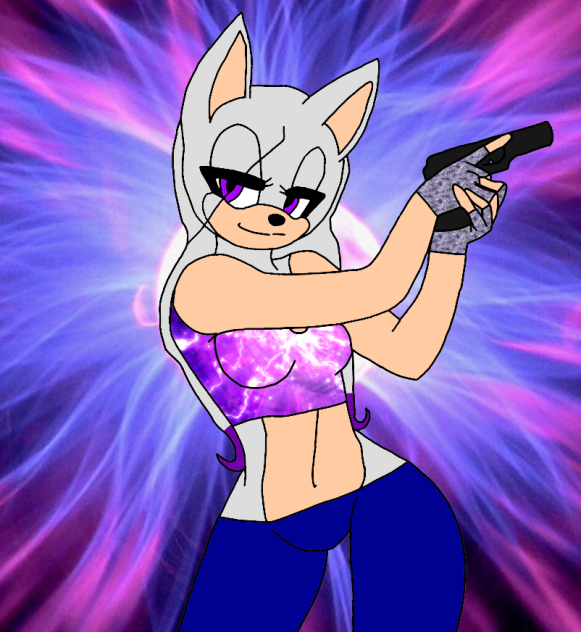 Mary The Sweet HedgeHog Holding A Gun