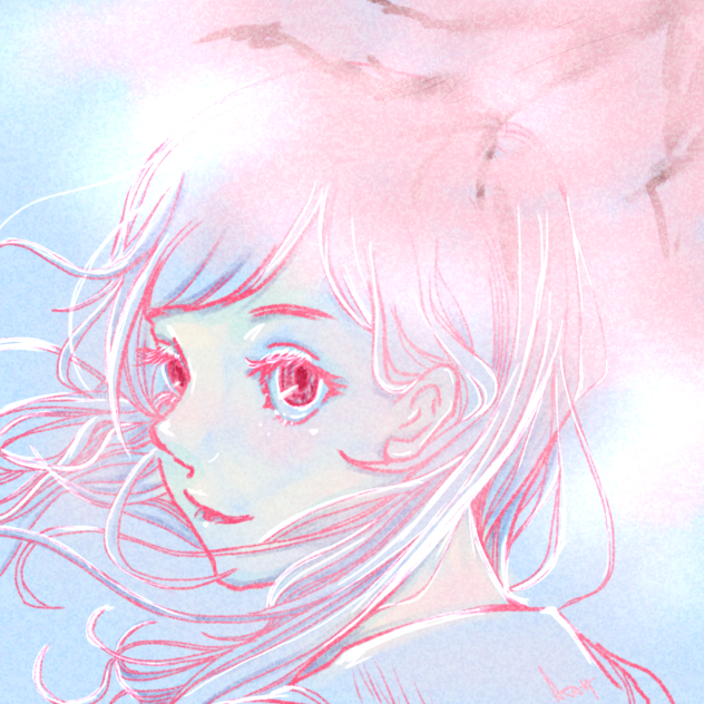 桜と女の子