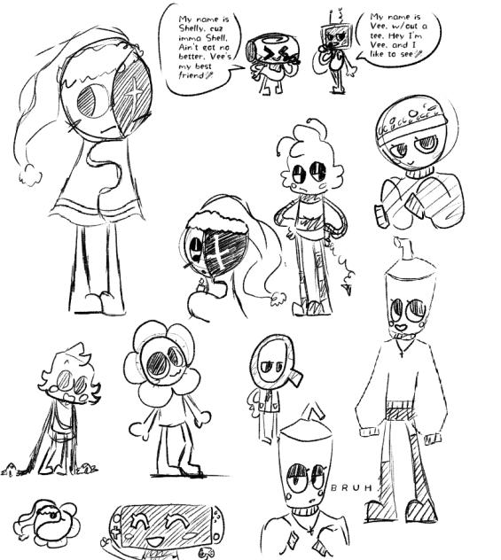 Doodle Page of DW & my ocs!