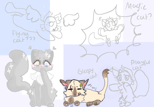 Cat collab with  doodle〜♪