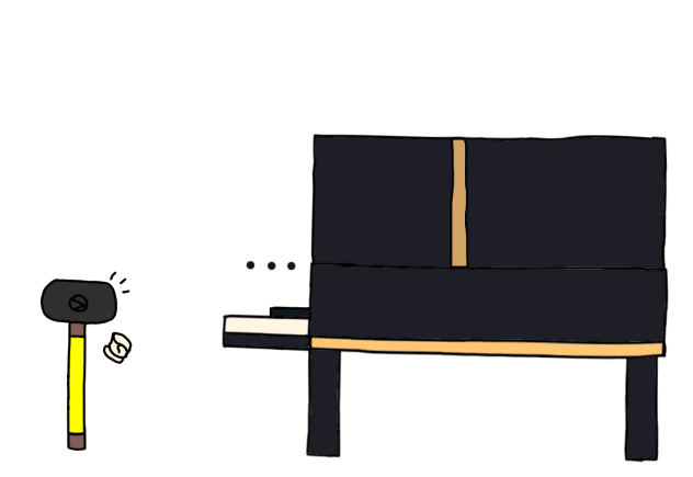 Pimyama befriends a piano