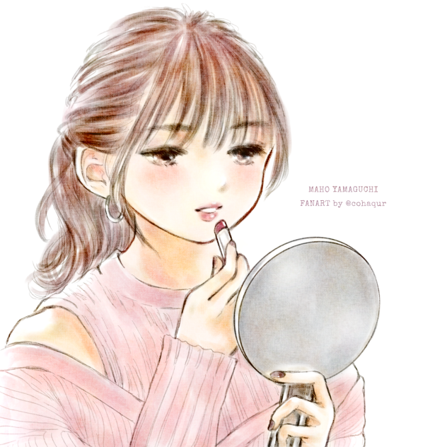 メイク中の女のコ。