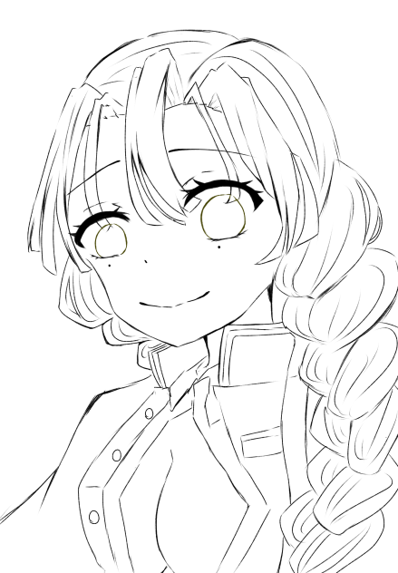 蜜璃　フリー線画