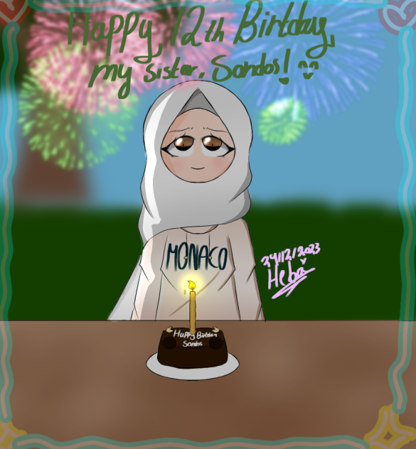 Happy 12 bday my younger sis Sondos