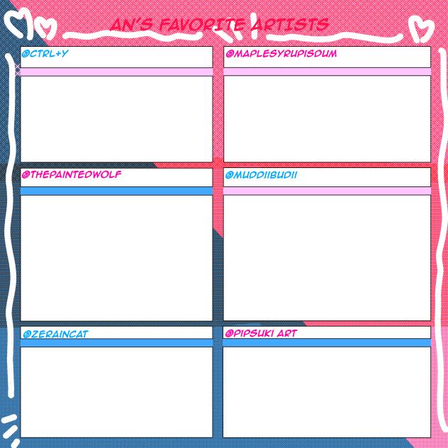 My favorite Artists!!